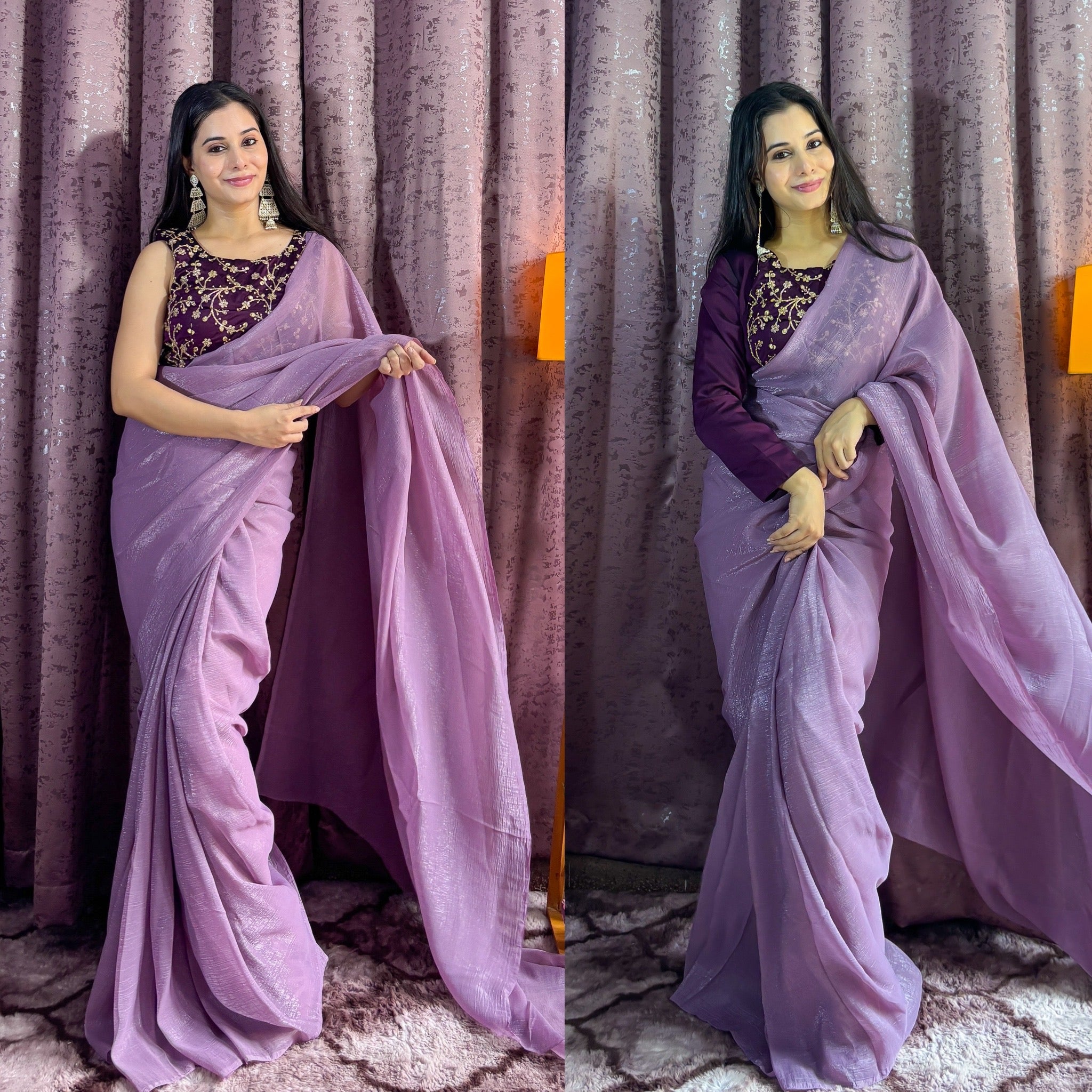 Sleeveless charm, jacketed grace – saree with a twist