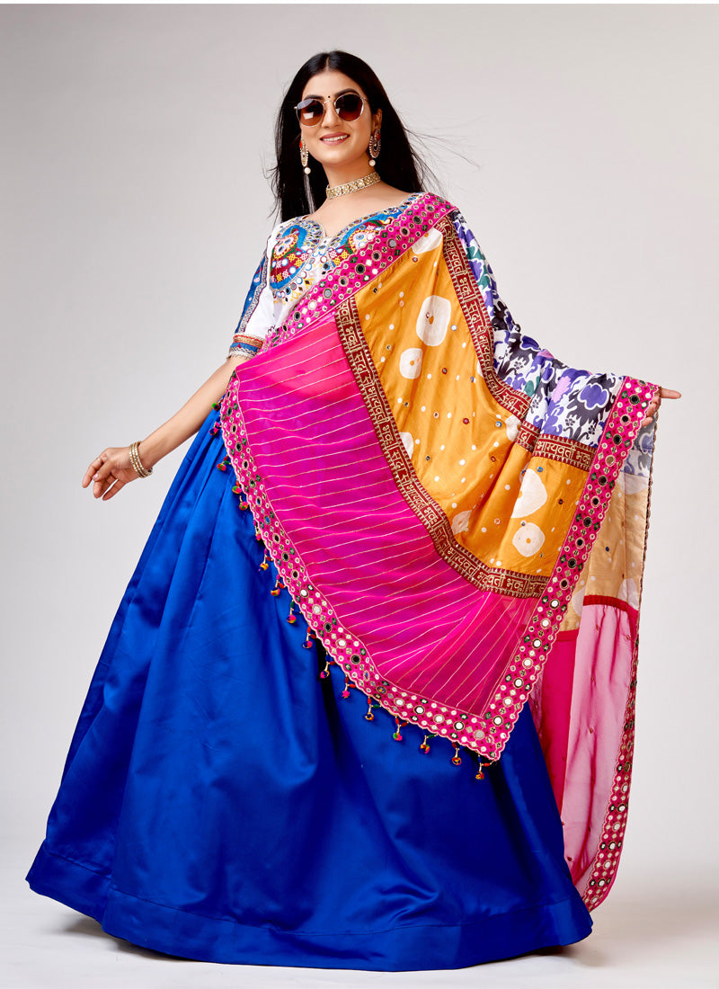 Dance into the garba night with grace and style .This stunning designer outfit is definitely the most amazing pick