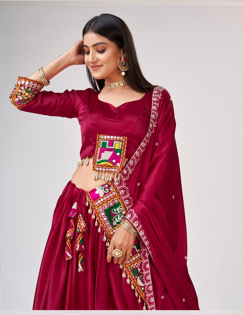 Dance into the garba night with grace and style .This stunning designer outfit is definitely d most amazing pick