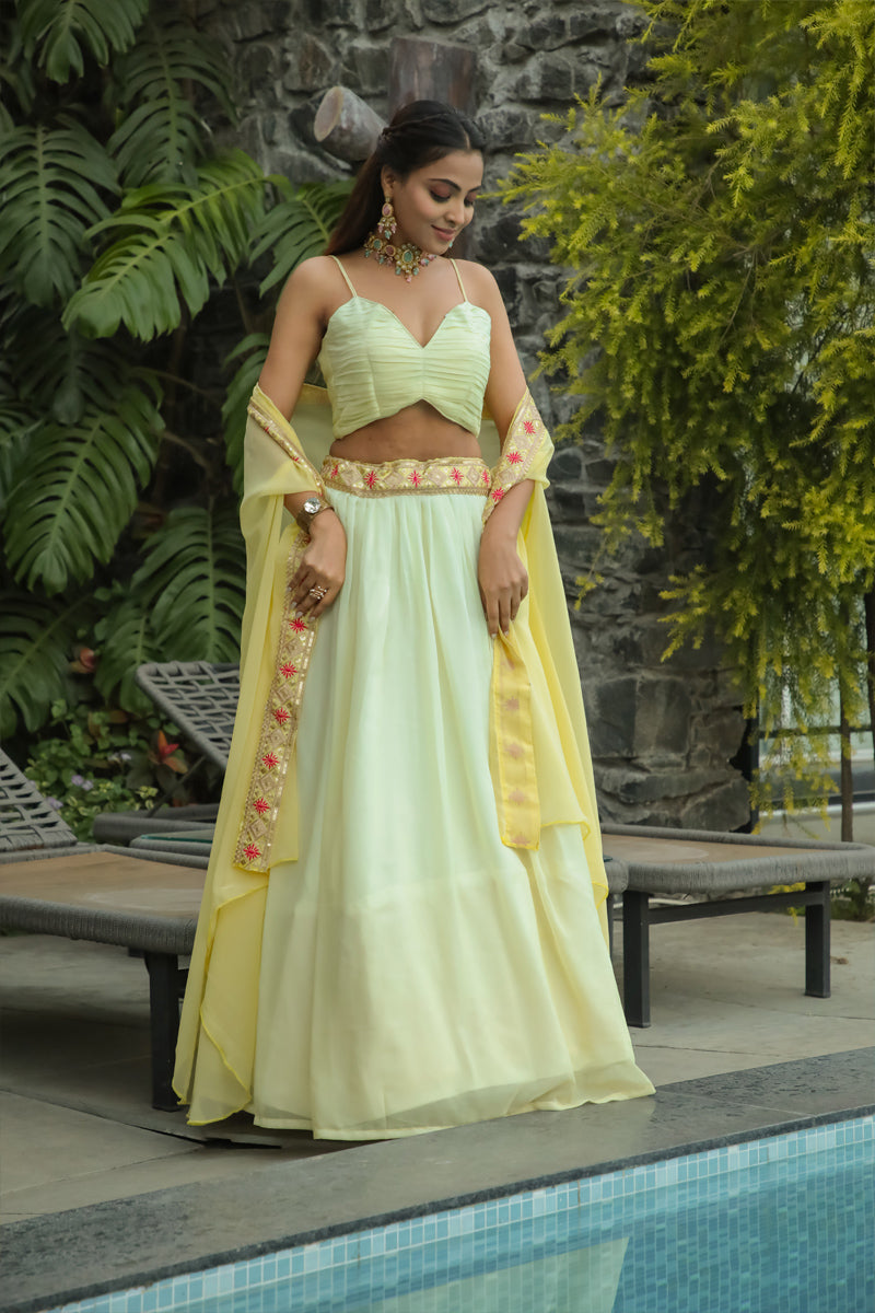 Stylish Indo western Lehenga set