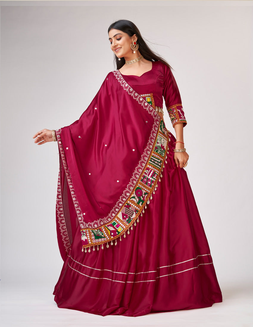 Dance into the garba night with grace and style .This stunning designer outfit is definitely d most amazing pick