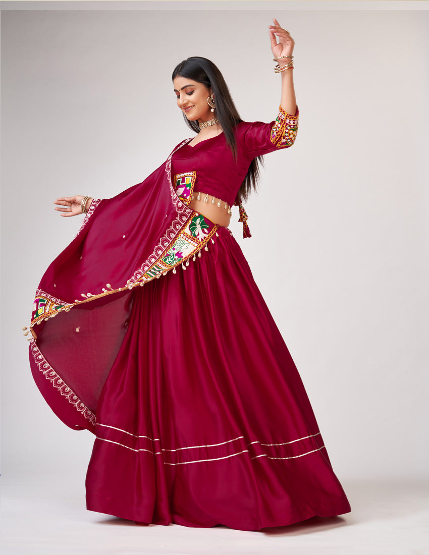 Dance into the garba night with grace and style .This stunning designer outfit is definitely d most amazing pick