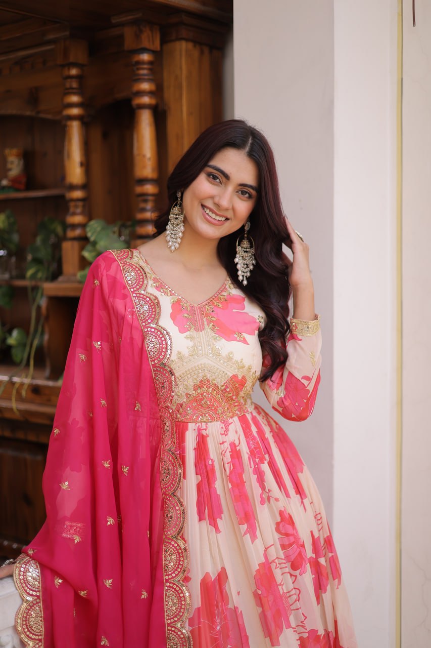 Russian silk Gown Set