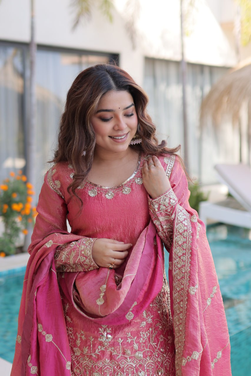 Premium Fendi Crush Sharara Set