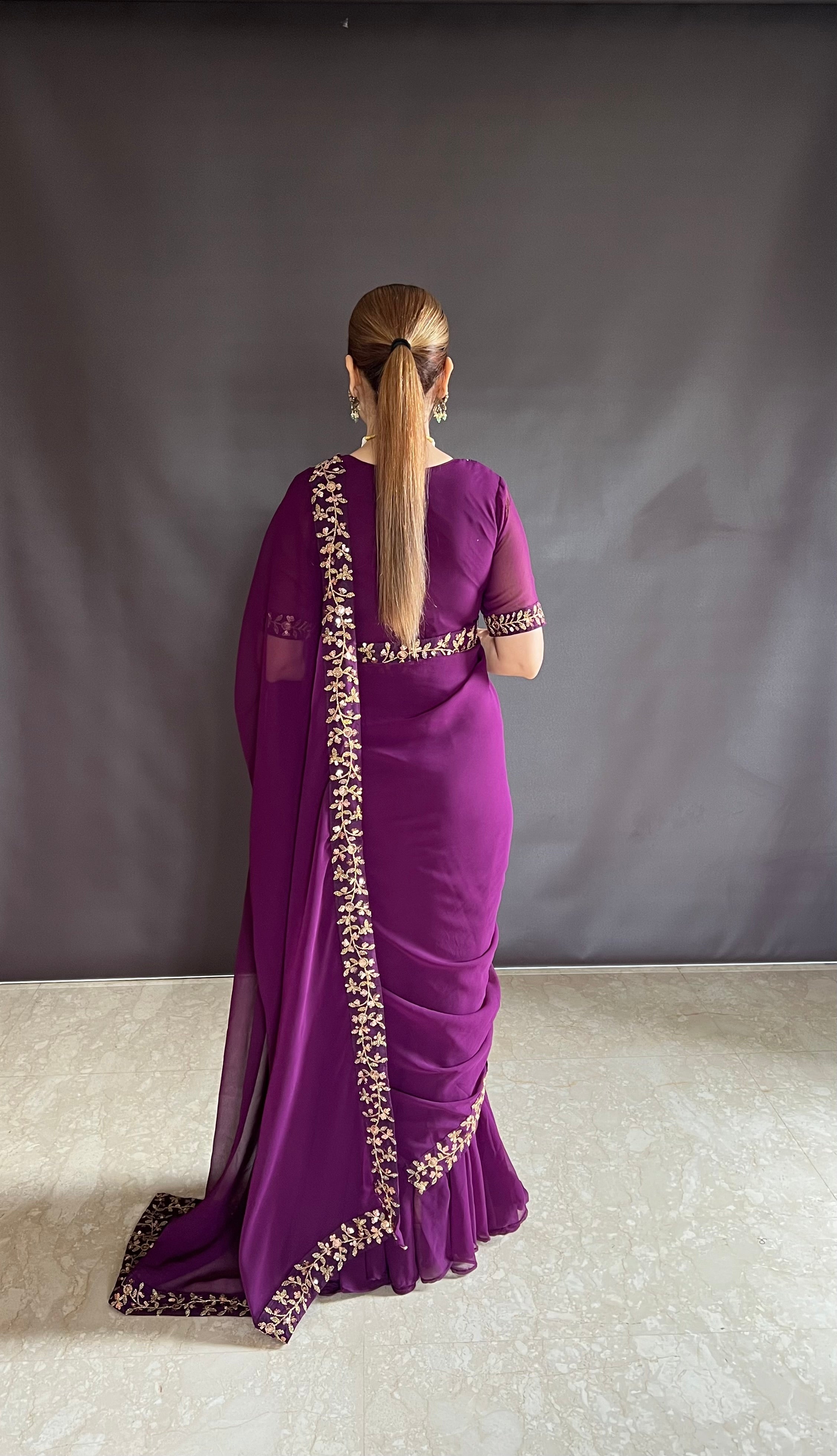 A Glamorous Twist To the Gown Saree