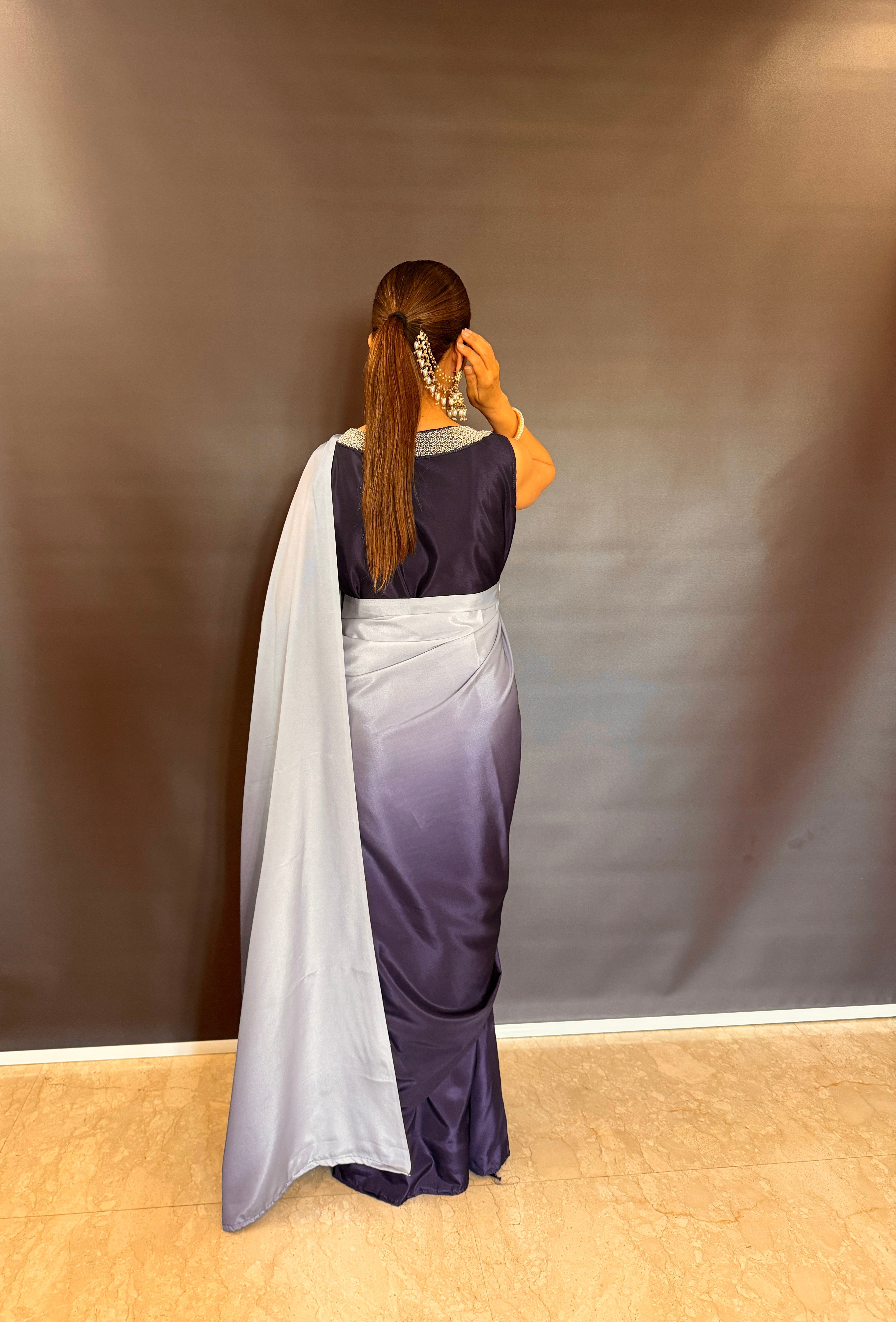 Fish Cut Gown Saree