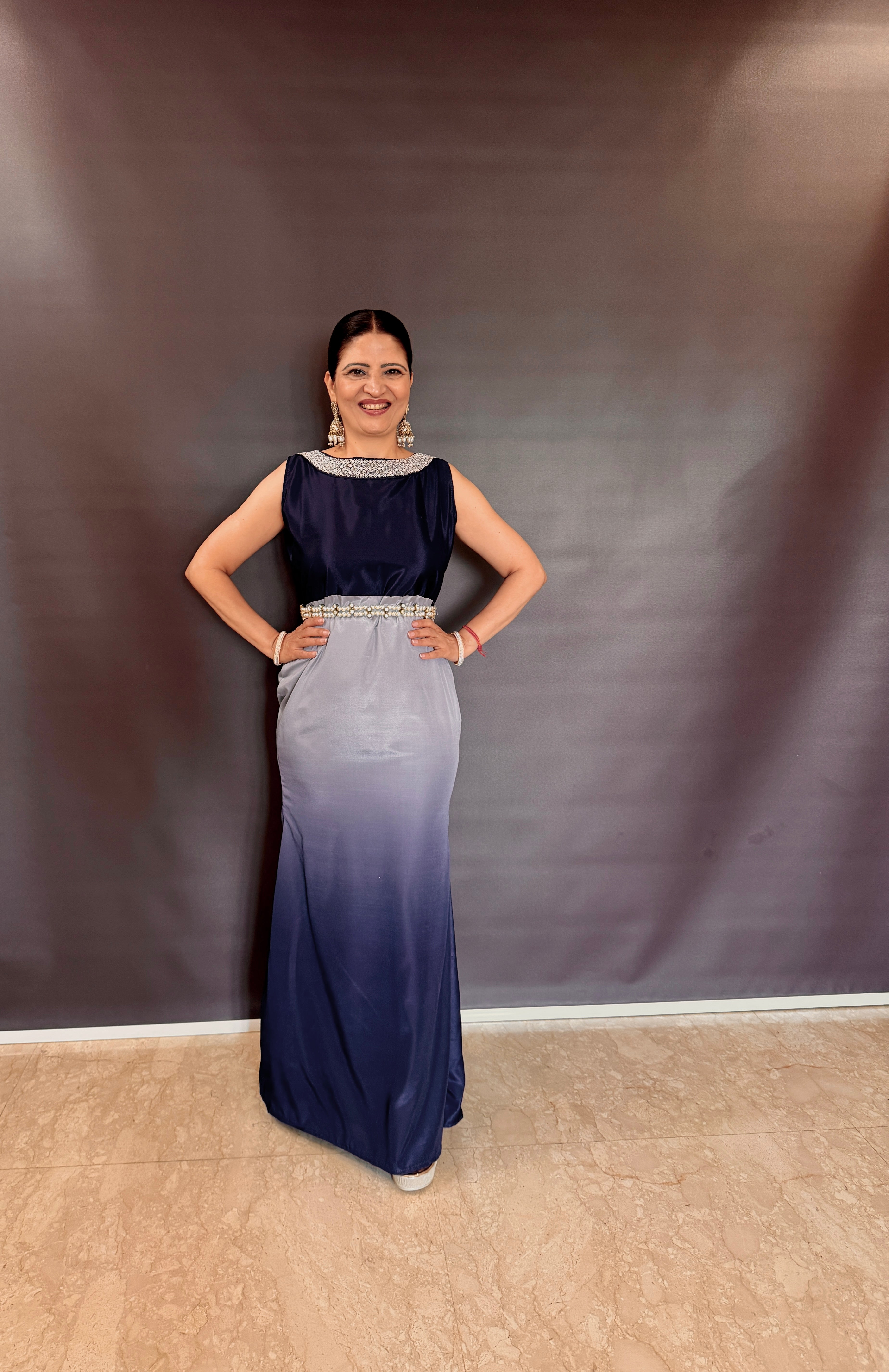 Fish Cut Gown Saree