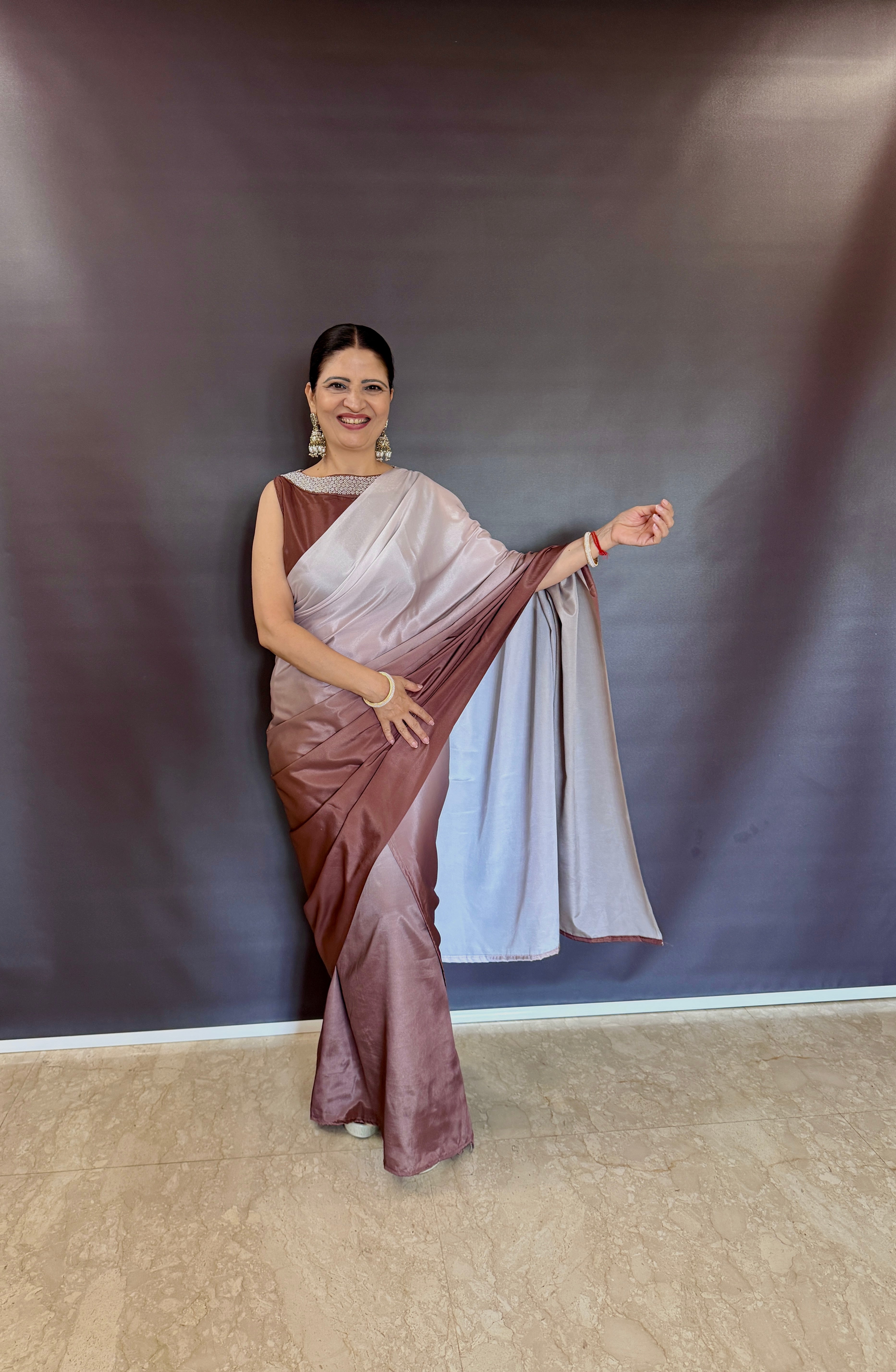 Fish Cut Gown Saree