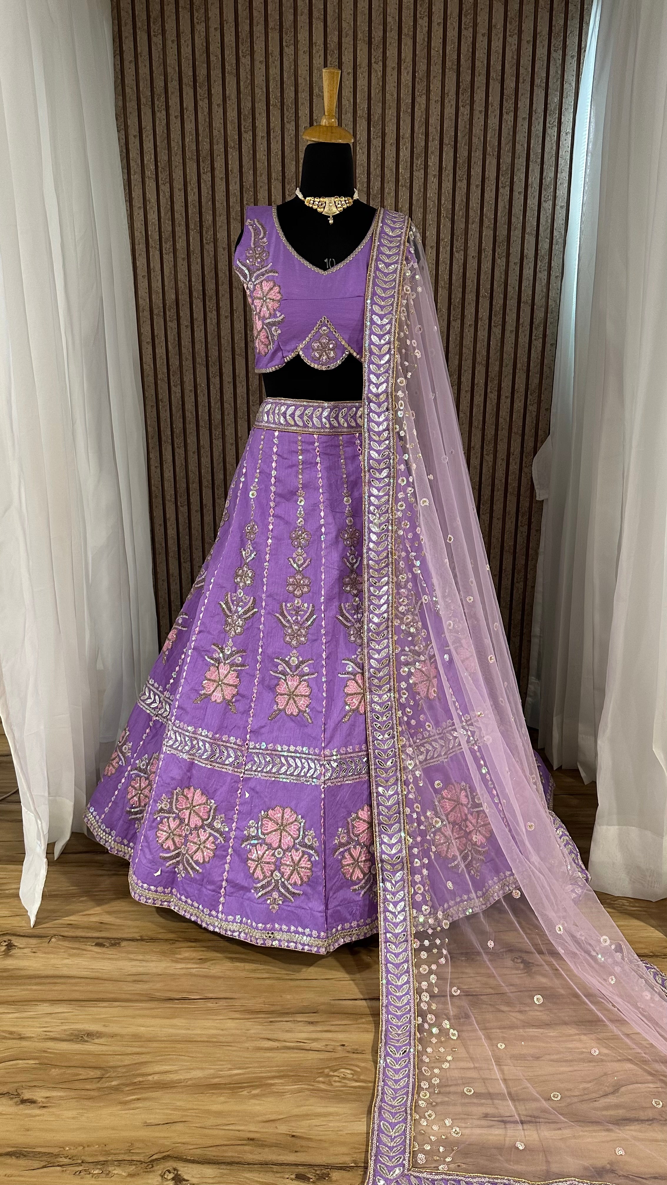 Fashion book Designer lavender lehenga set