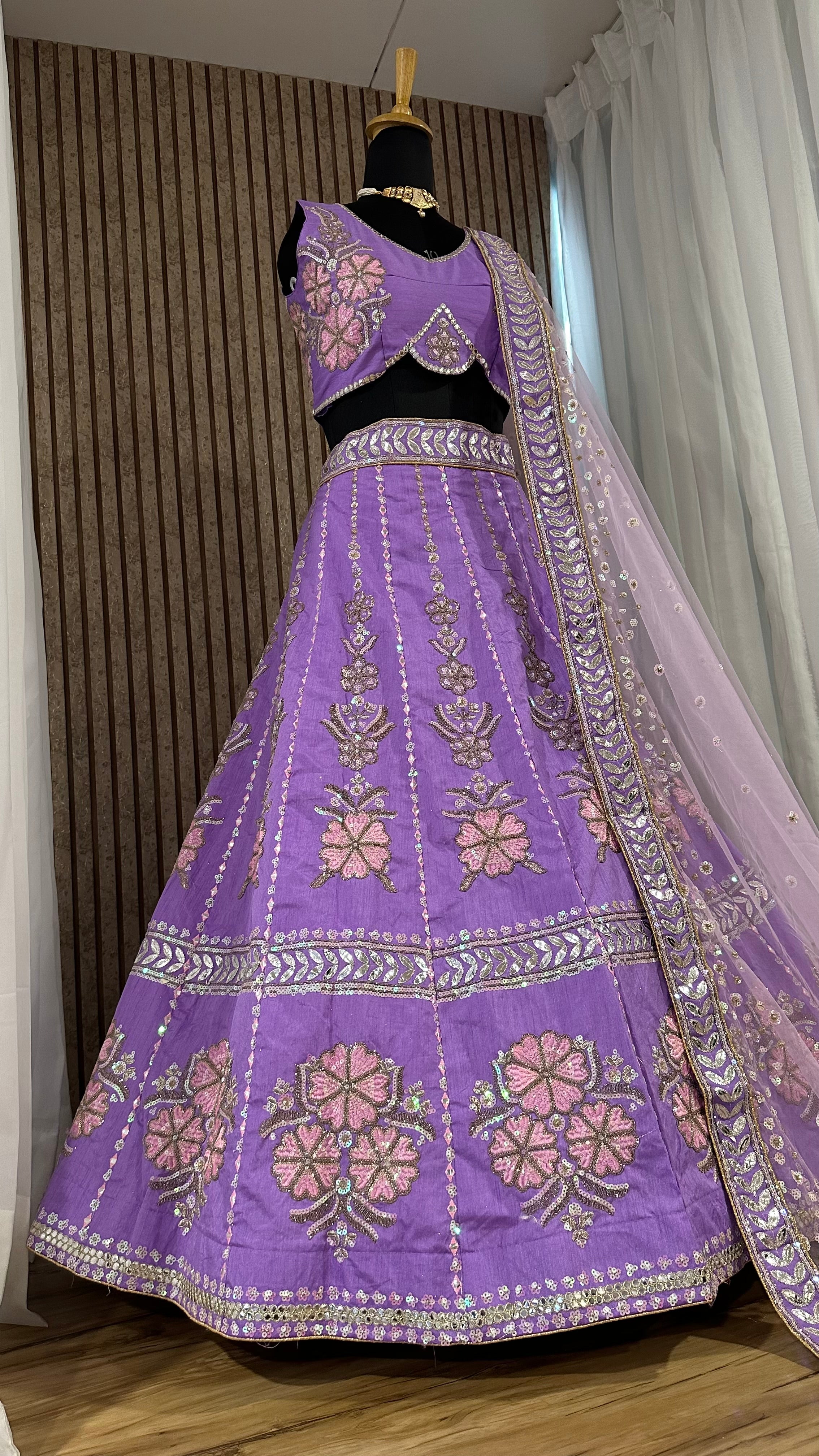 Fashion book Designer lavender lehenga set