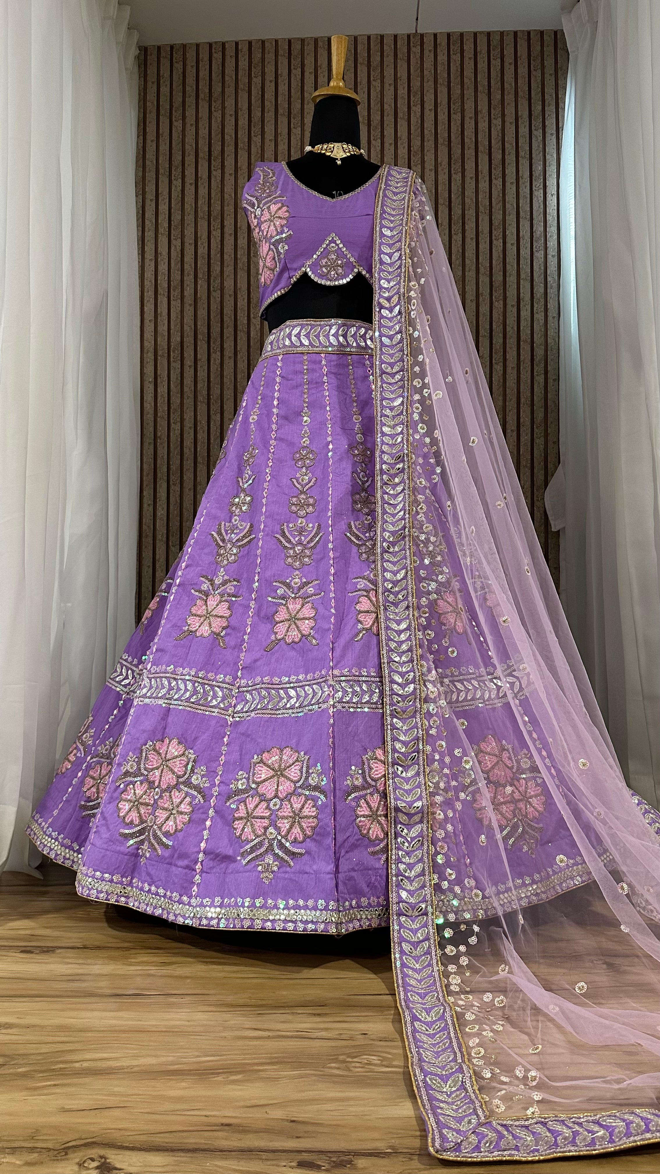 Fashion book Designer lavender lehenga set