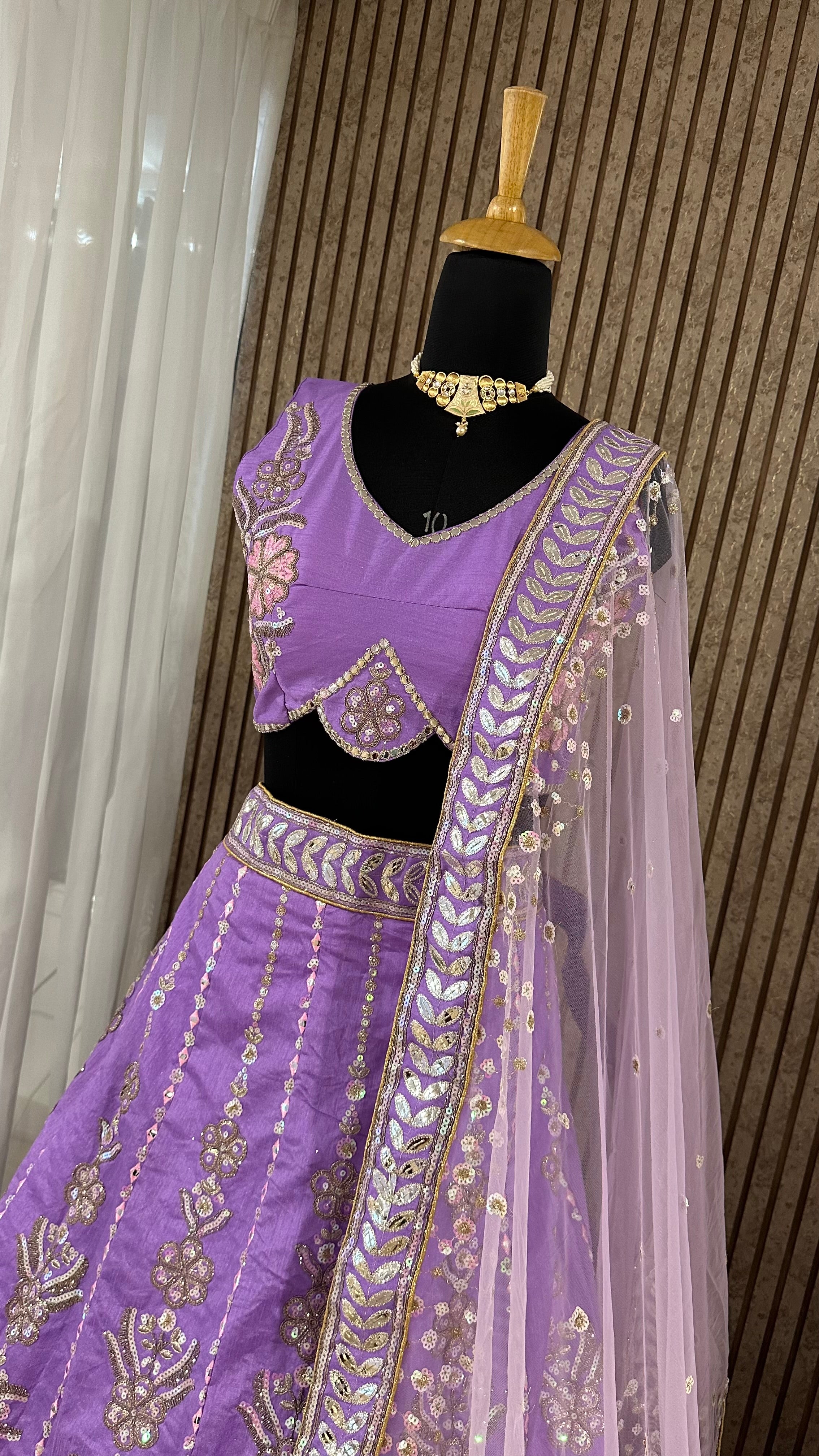 Fashion book Designer lavender lehenga set