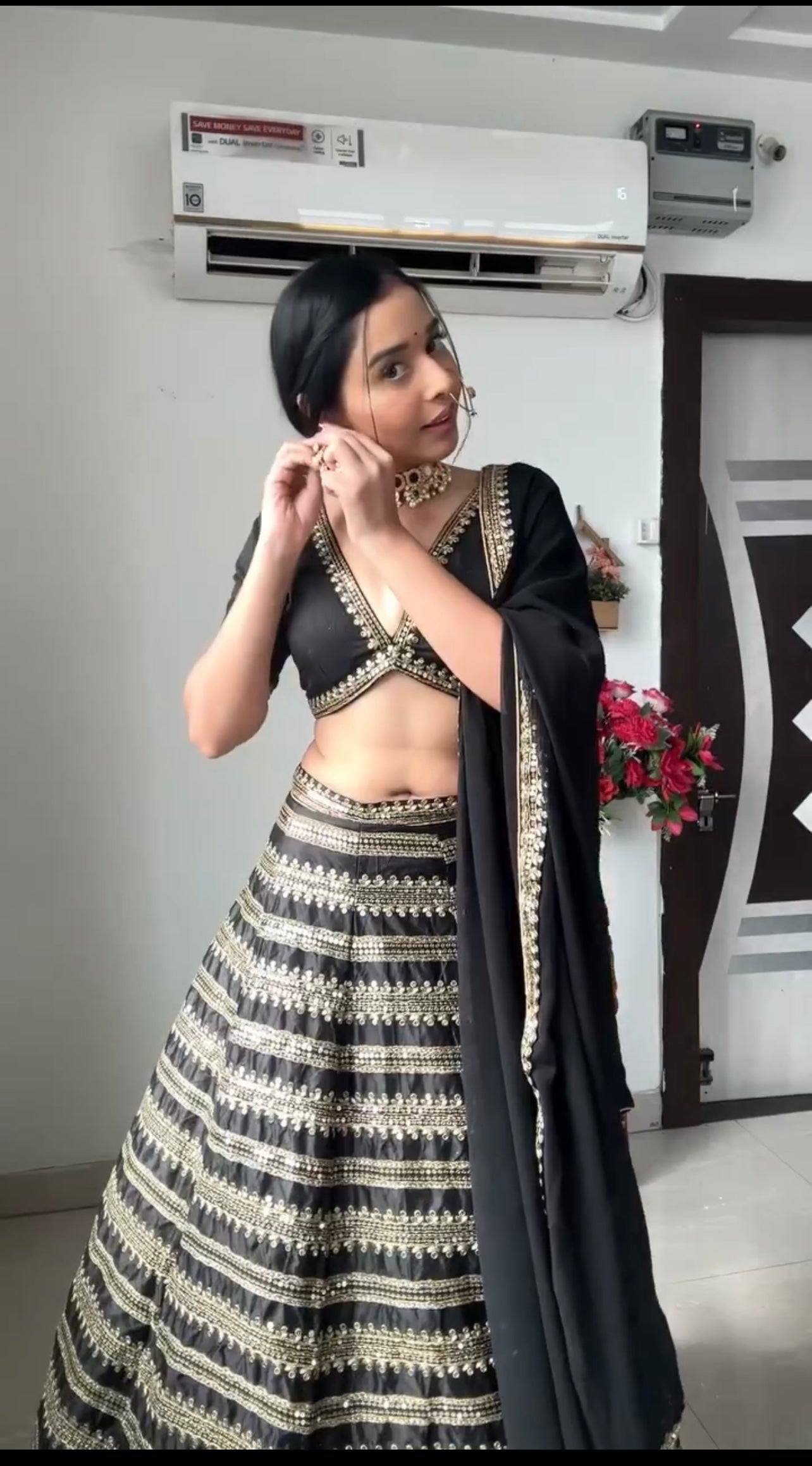 Elevate your style  with our Designer Black lehenga.