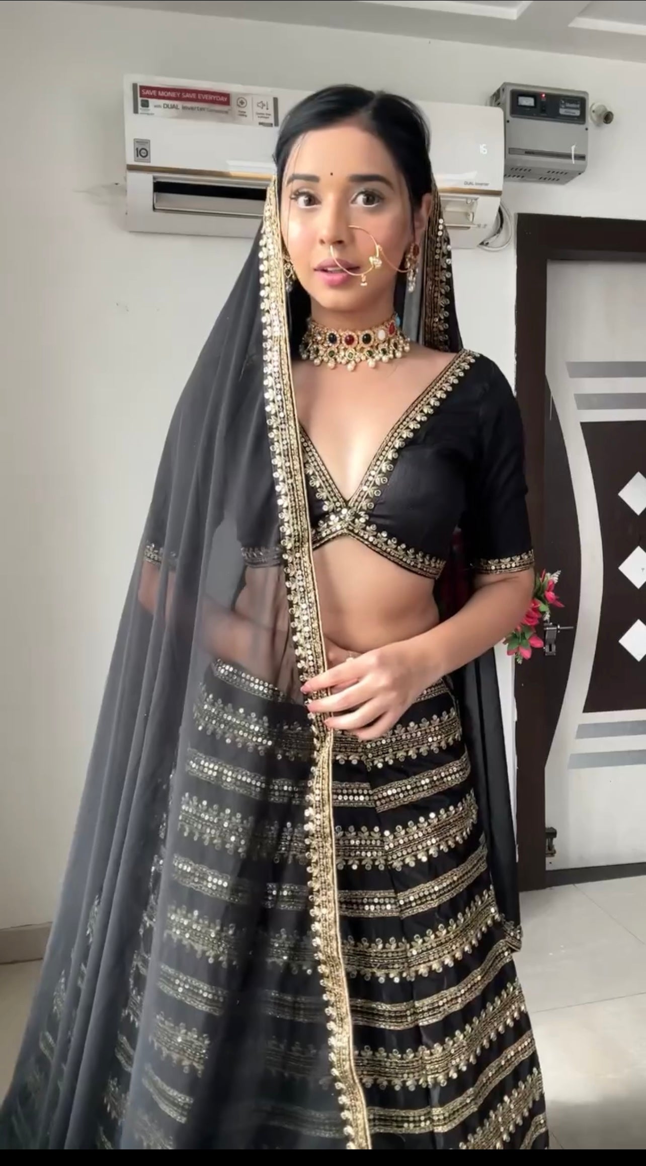 Elevate your style  with our Designer Black lehenga.