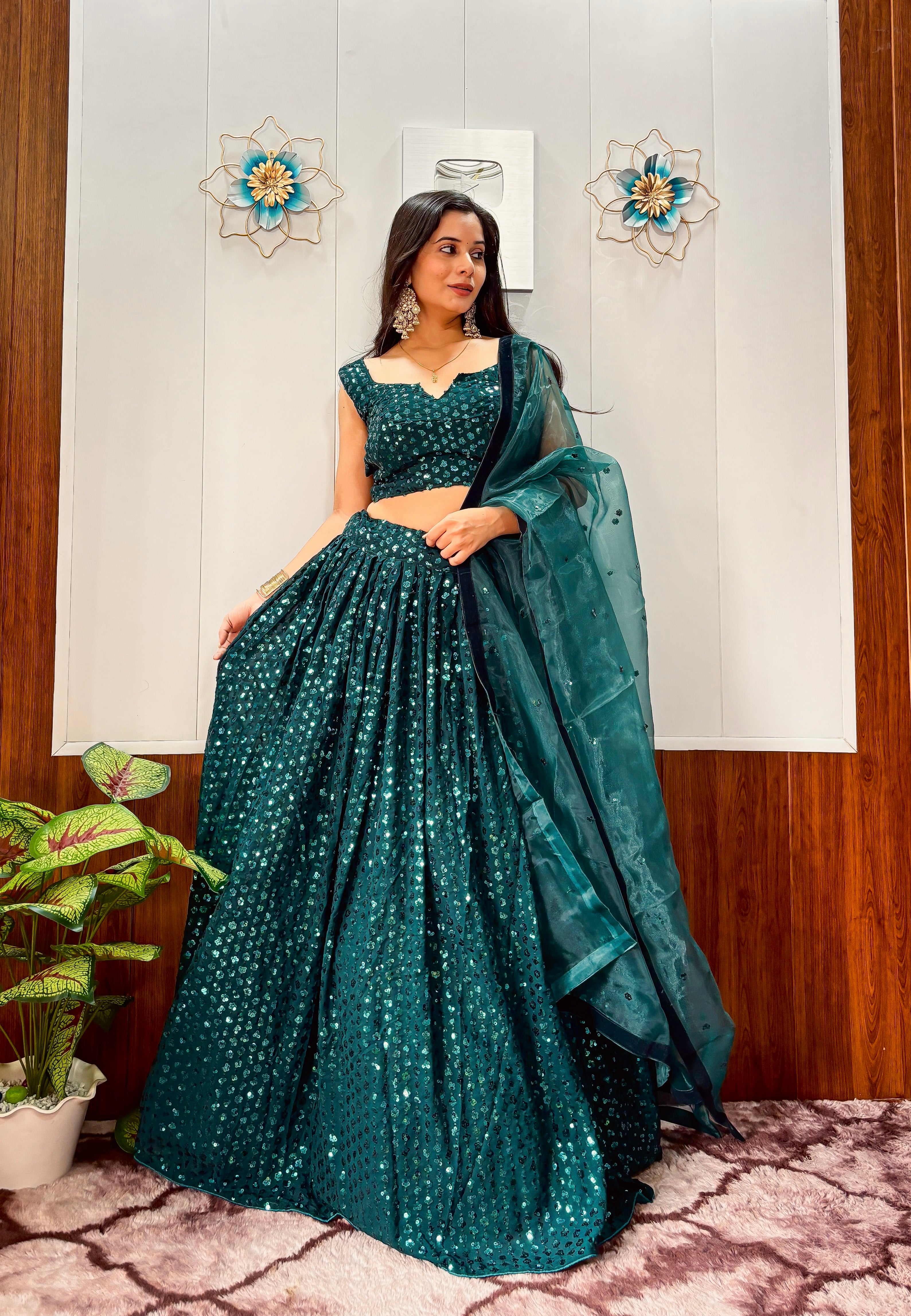 Sparkle and Shine - Sequins Lehenga Set