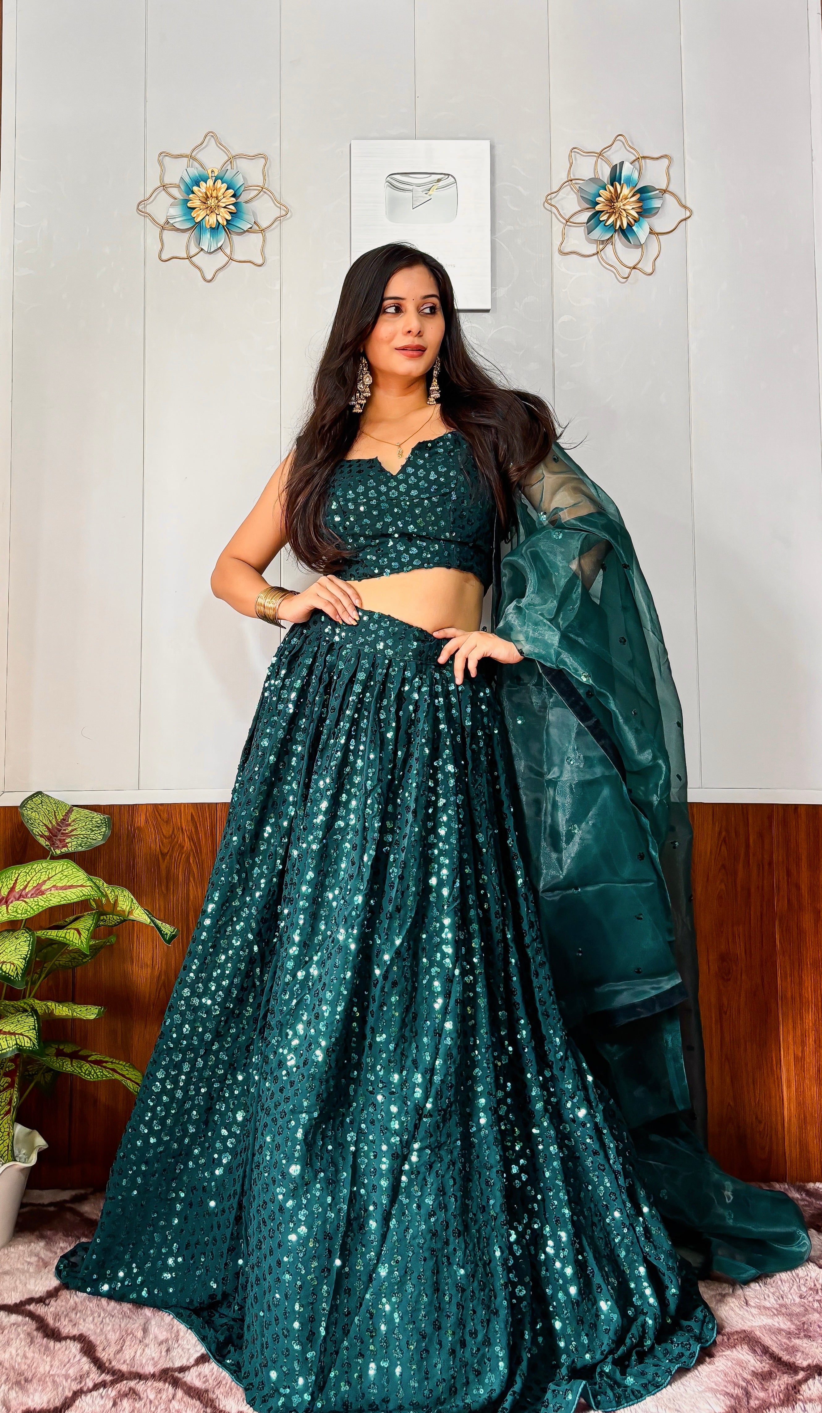 Sparkle and Shine - Sequins Lehenga Set