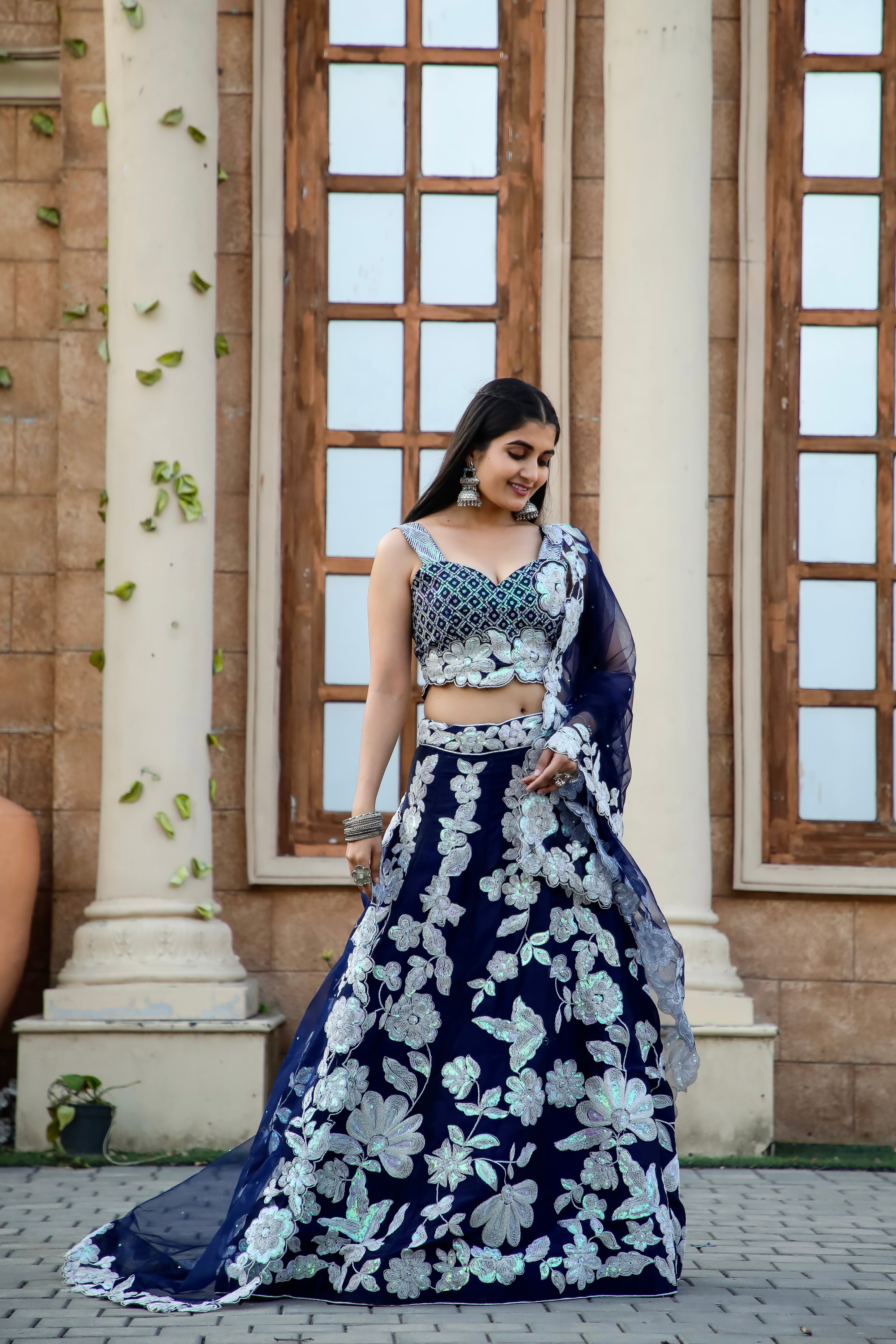 Celebrate the charm of Indian culture with this beautiful lehenga set