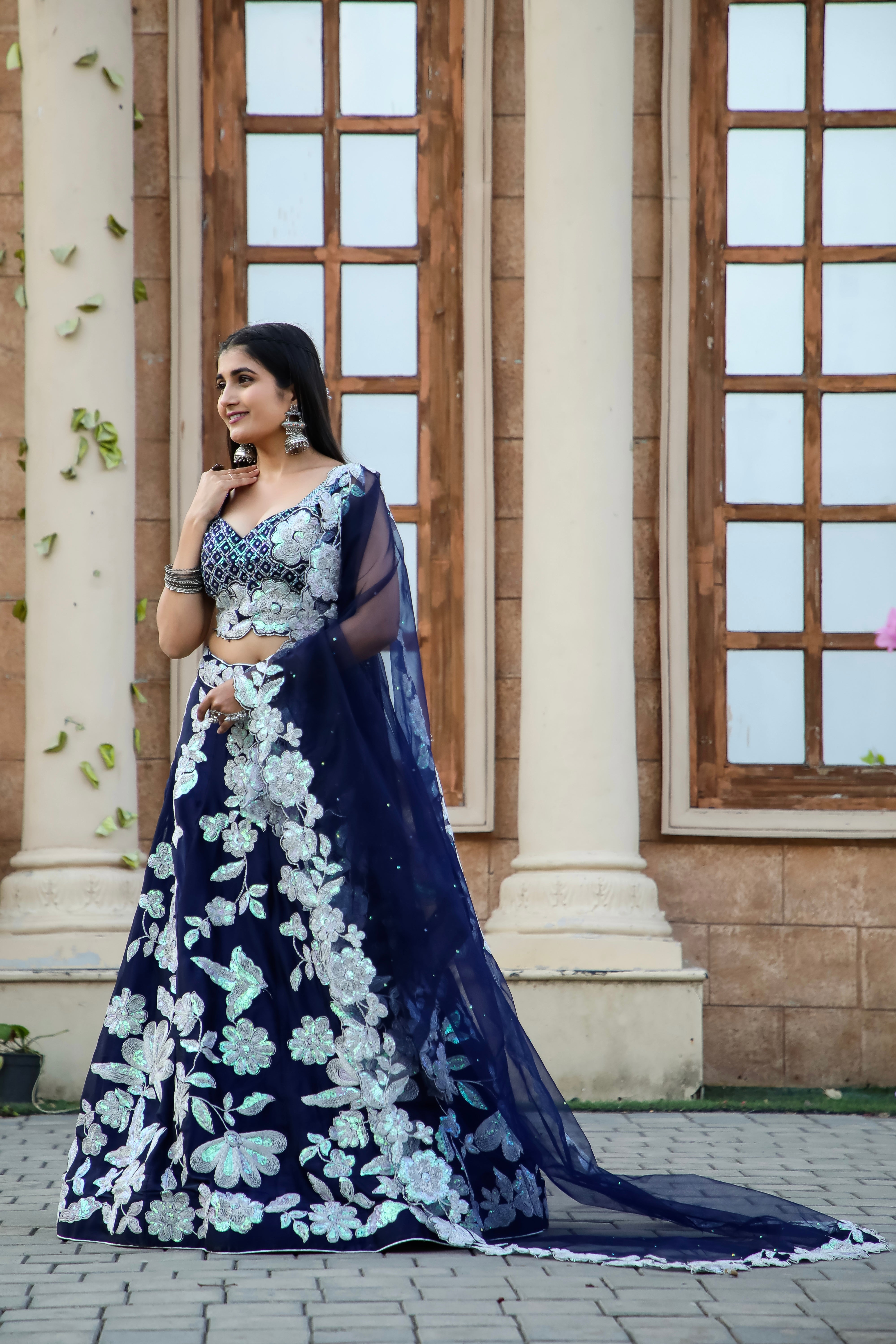 Celebrate the charm of Indian culture with this beautiful lehenga set