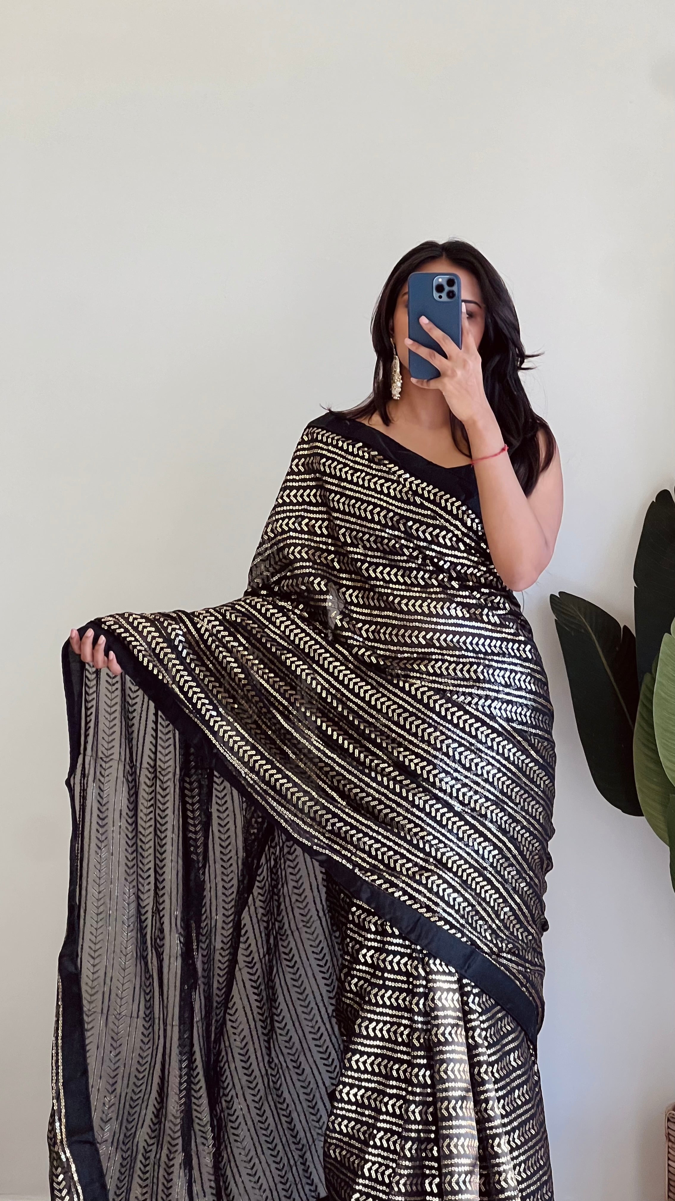 Elevate your style with this beautiful Sequins saree, perfect for any occasion.