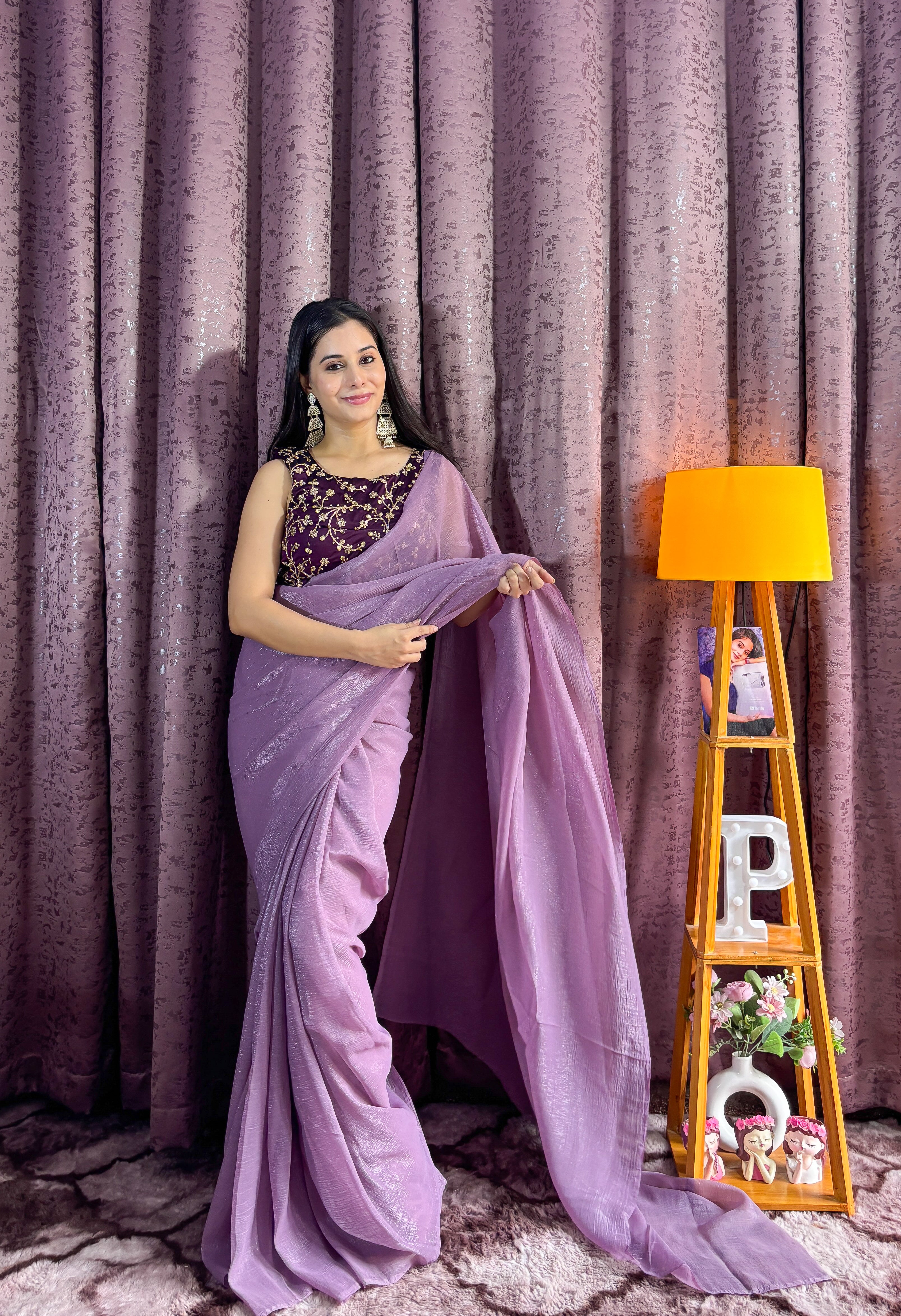 Sleeveless charm, jacketed grace  – saree with a twist