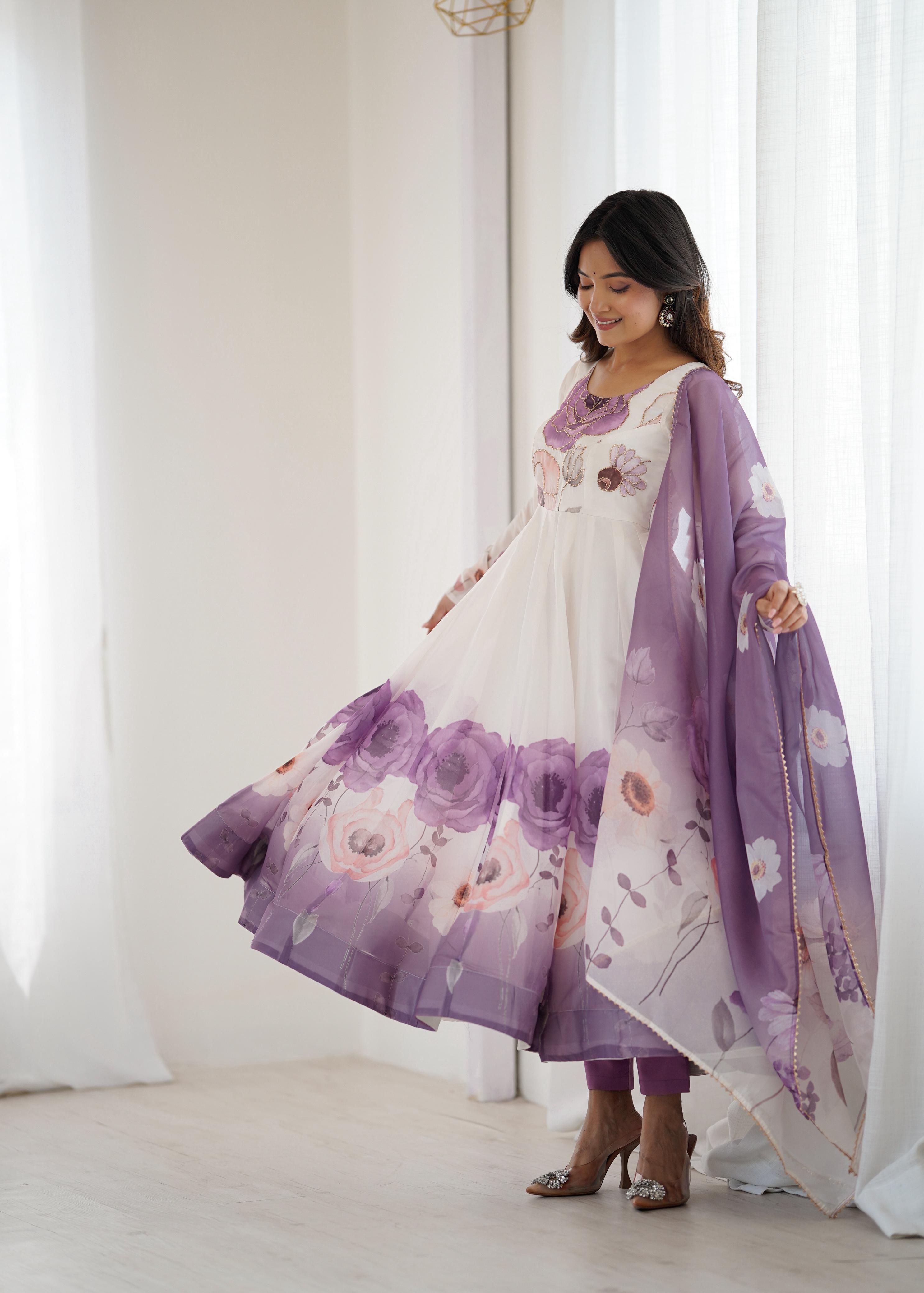 Festive Bloom Anarkali Set