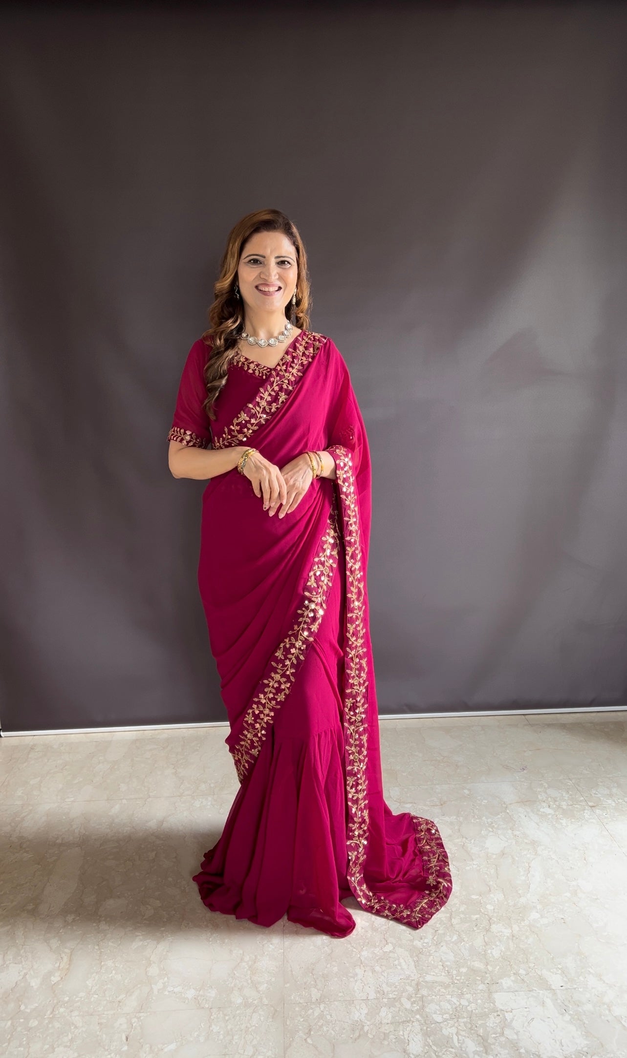 A Glamorous Twist To the Gown Saree