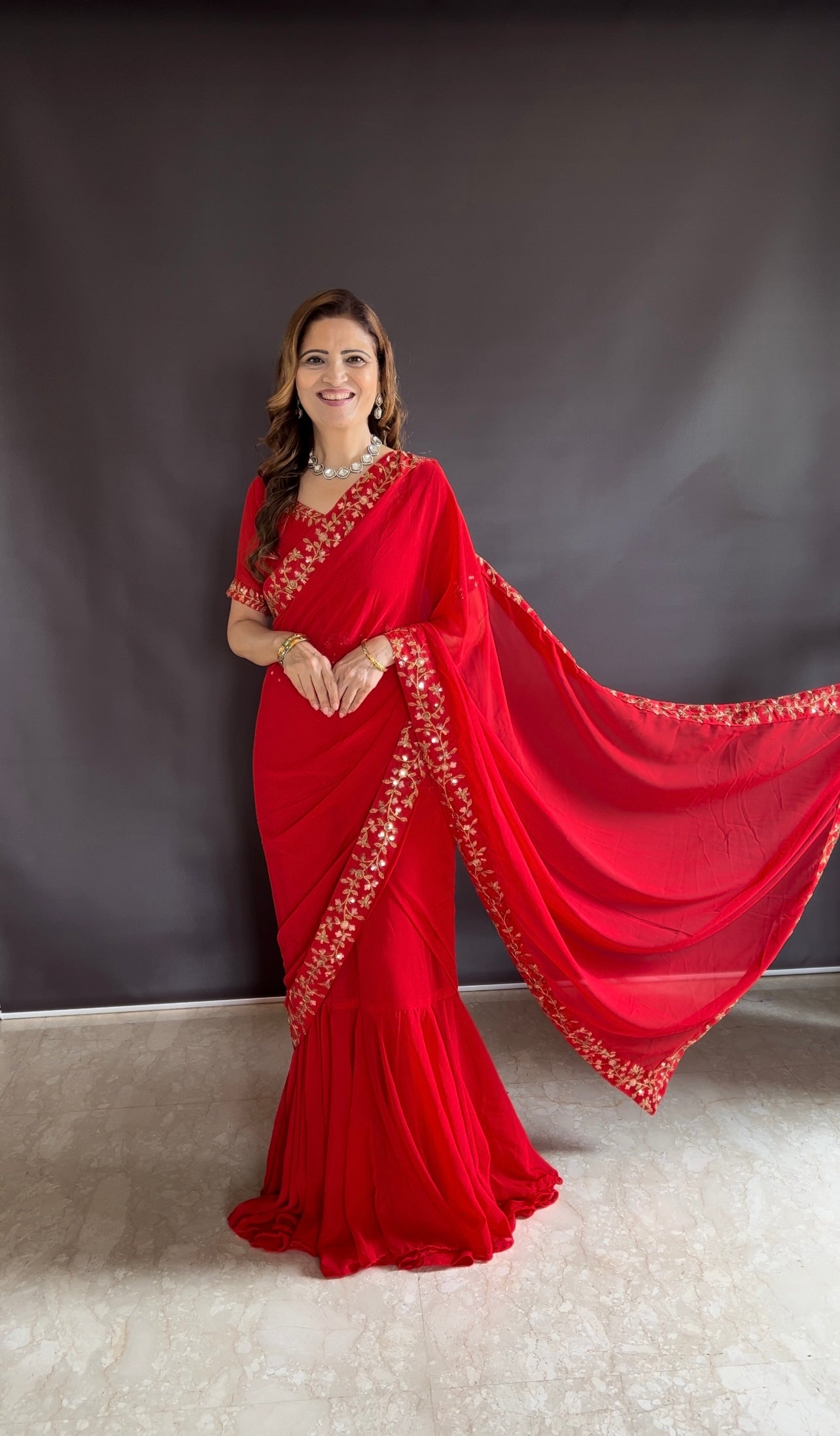 A Glamorous Twist To the Gown Saree