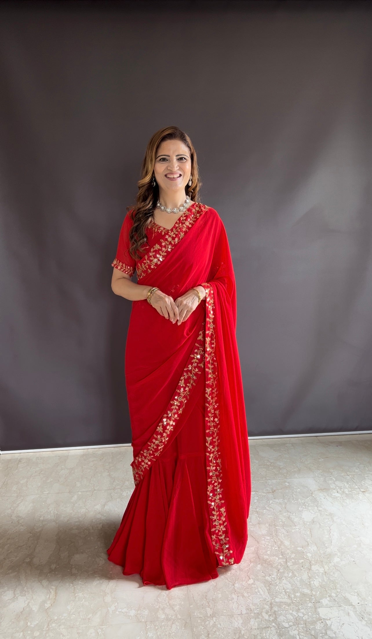 A Glamorous Twist To the Gown Saree