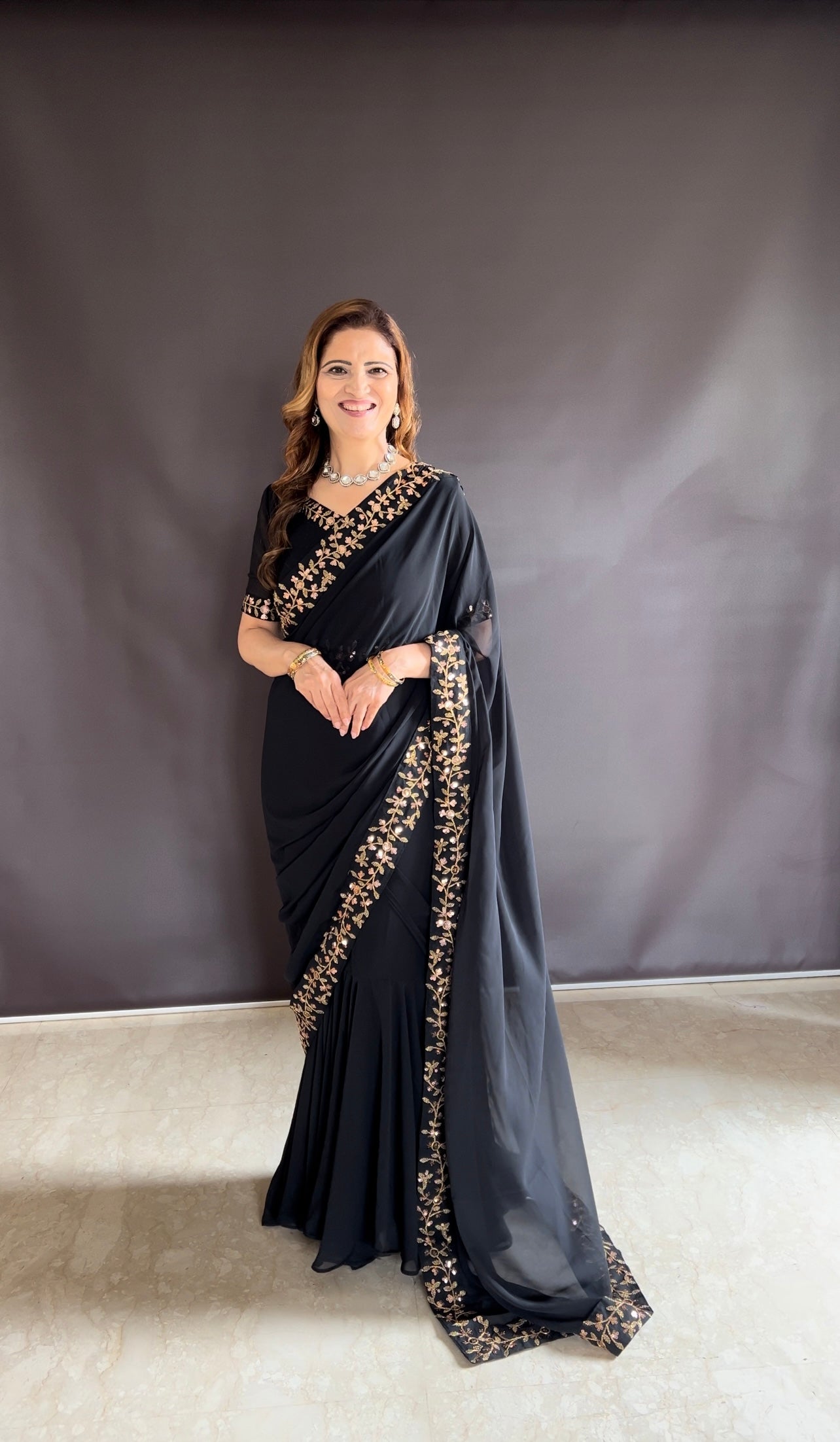 A Glamorous Twist To the Gown Saree