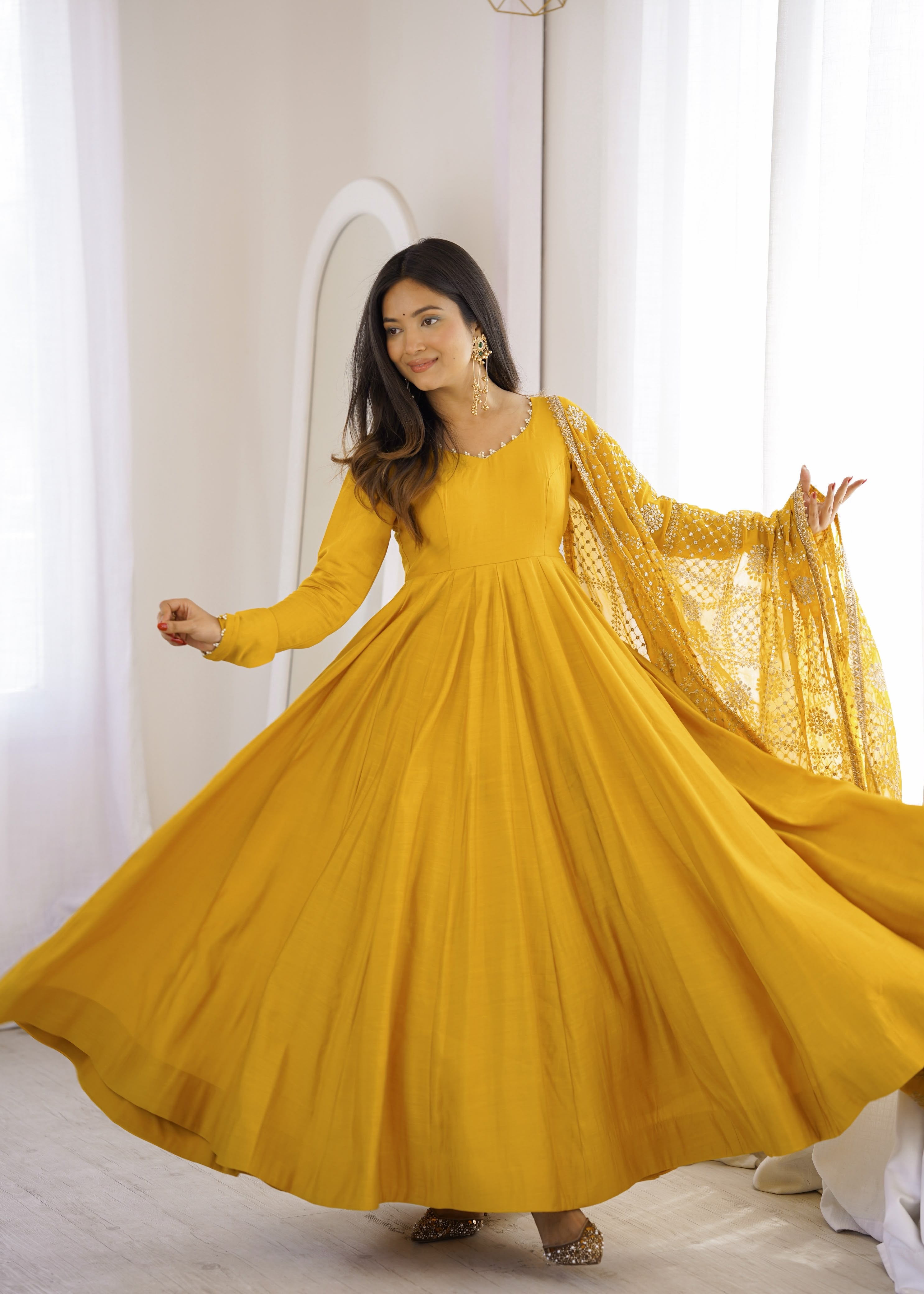 From sunlit haldi mornings to regal festive nights - Anarkali set