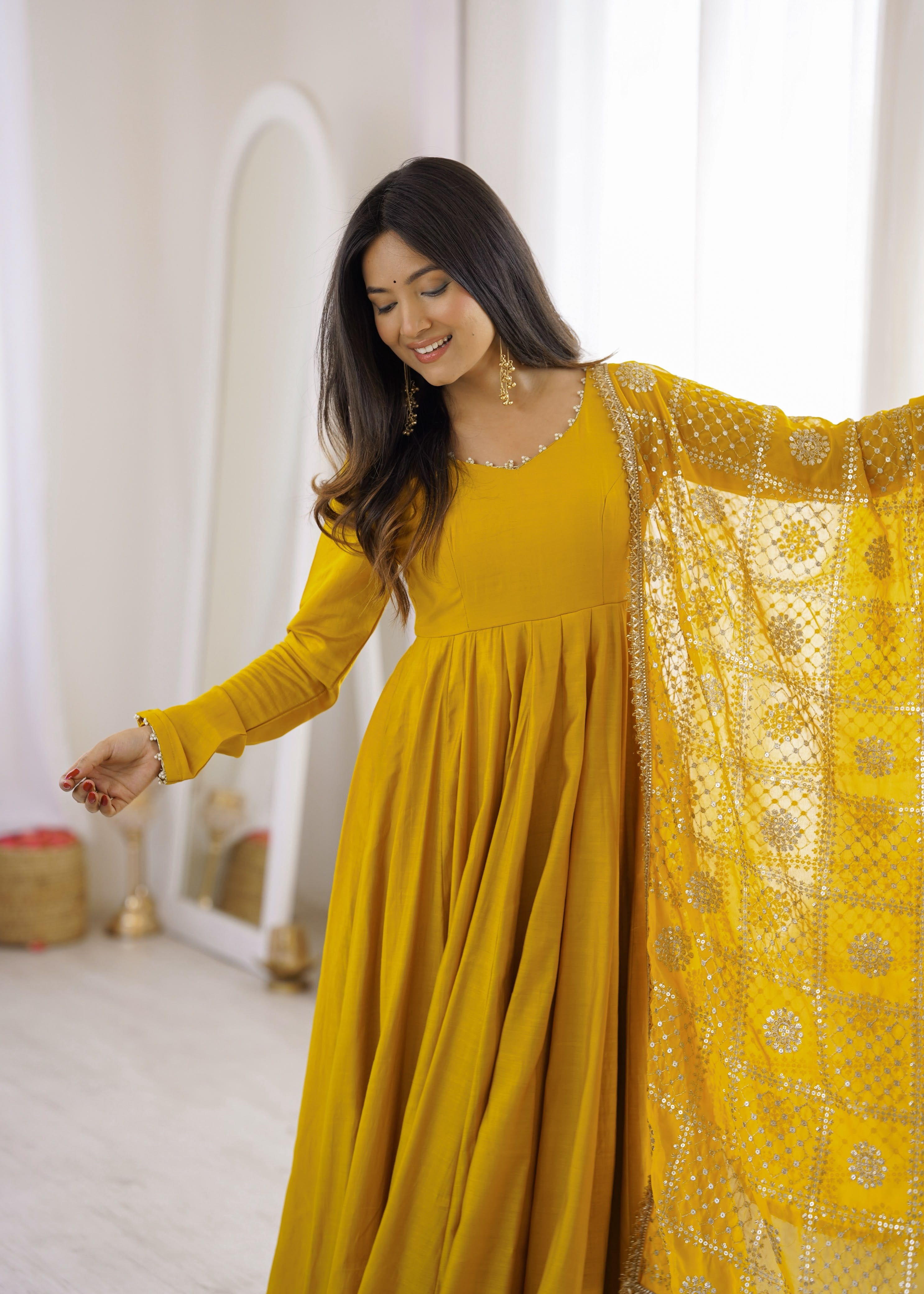 From sunlit haldi mornings to regal festive nights - Anarkali set