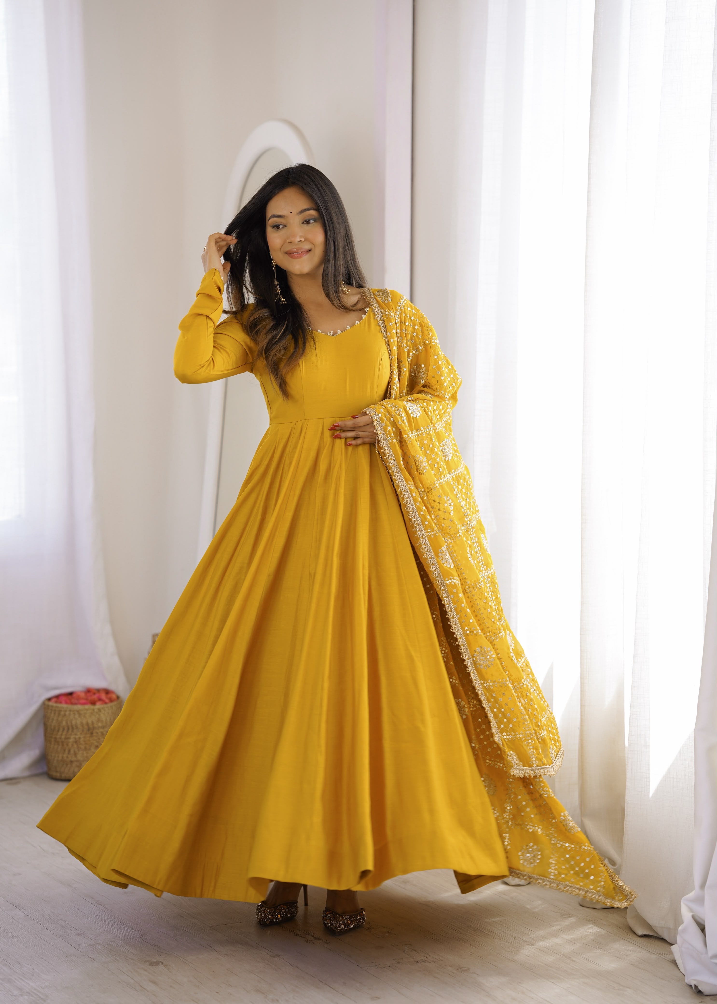 From sunlit haldi mornings to regal festive nights - Anarkali set