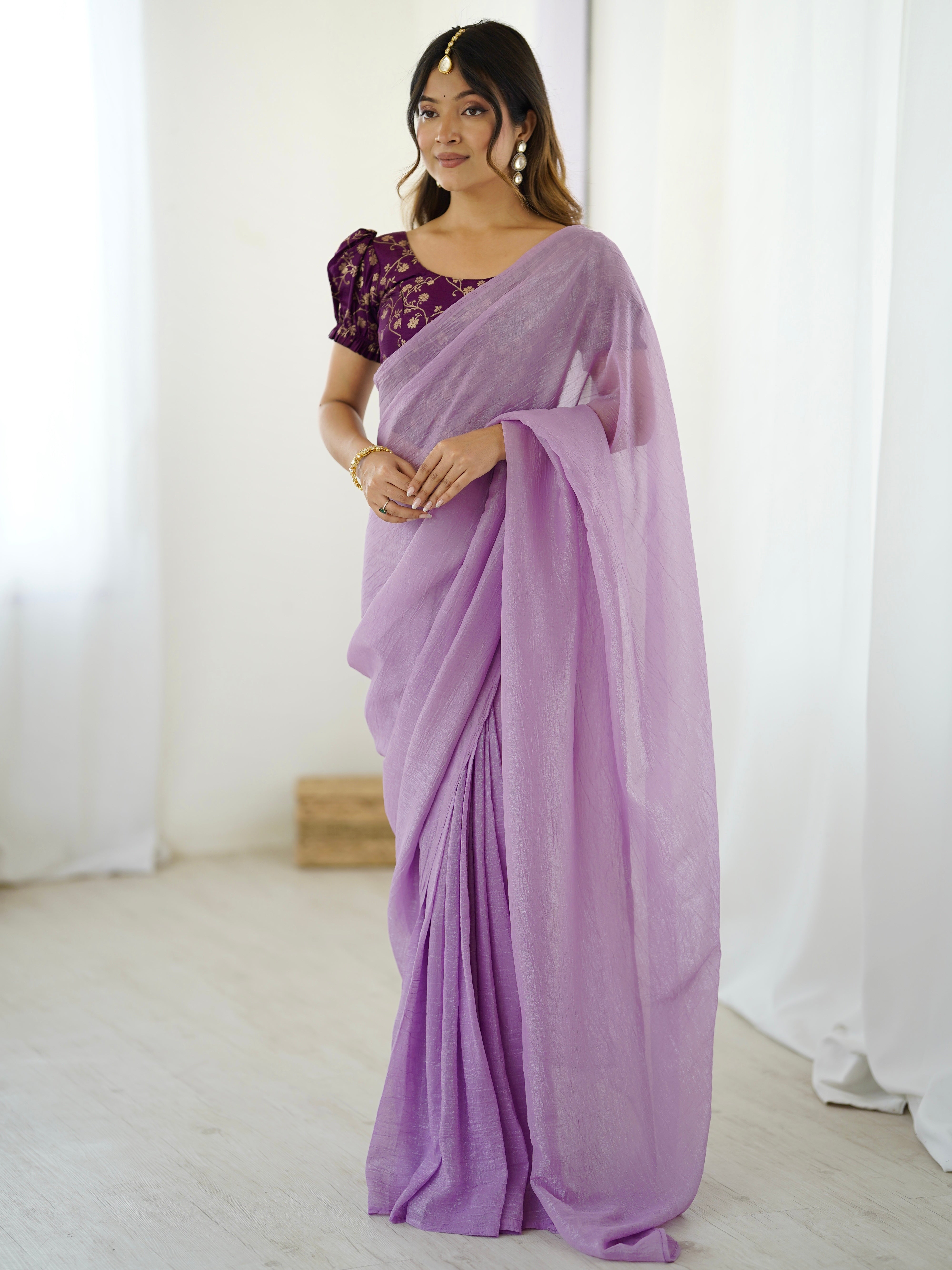 Instant saree , Timeless beauty - Ready to wear Saree