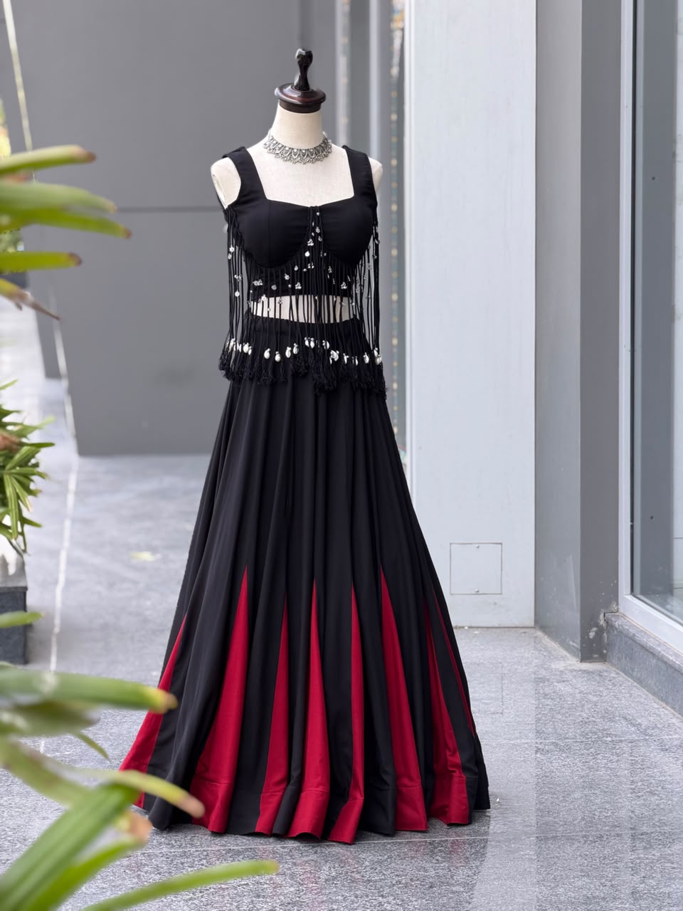 Midnight drama, modern glamour- Lehenga set