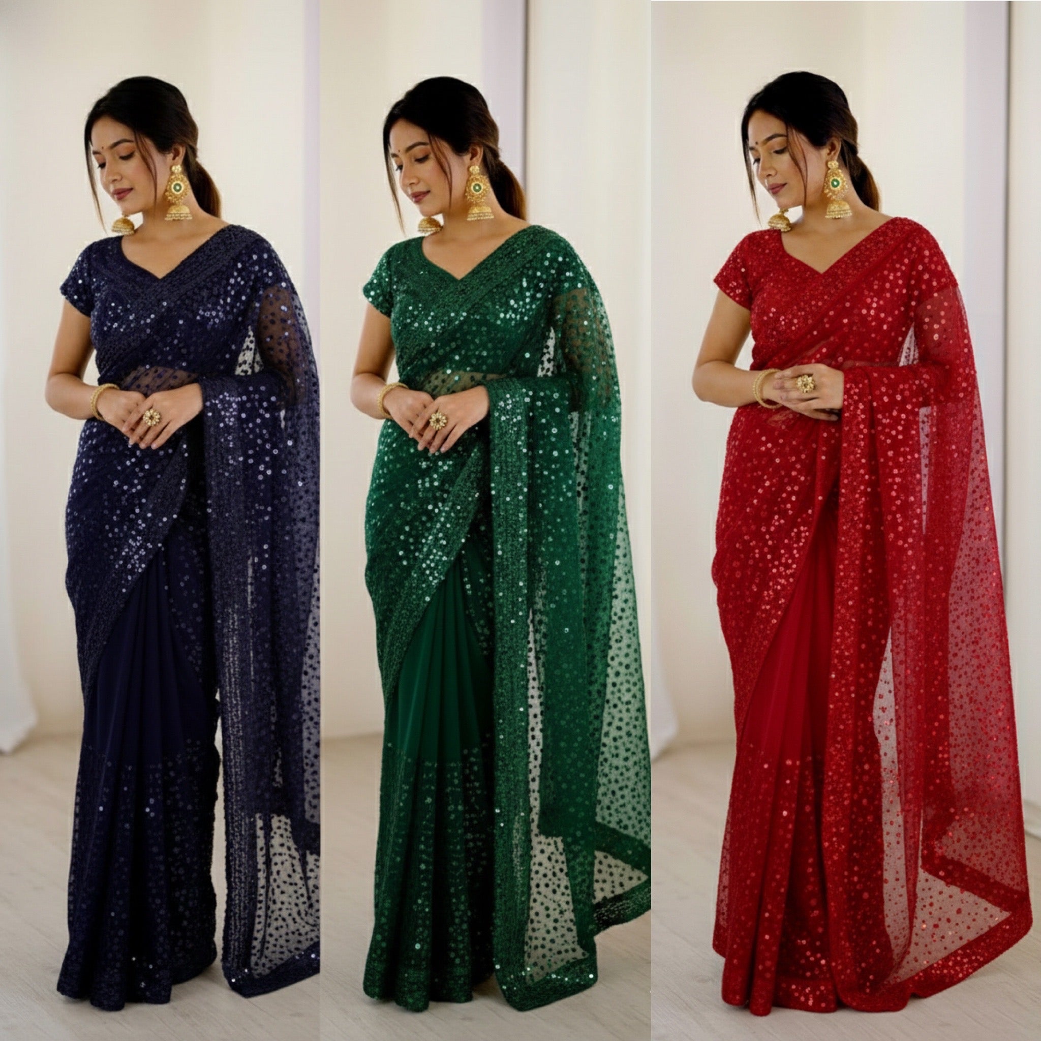 Glitter, glamour, and everything in between this Gorgeous saree
