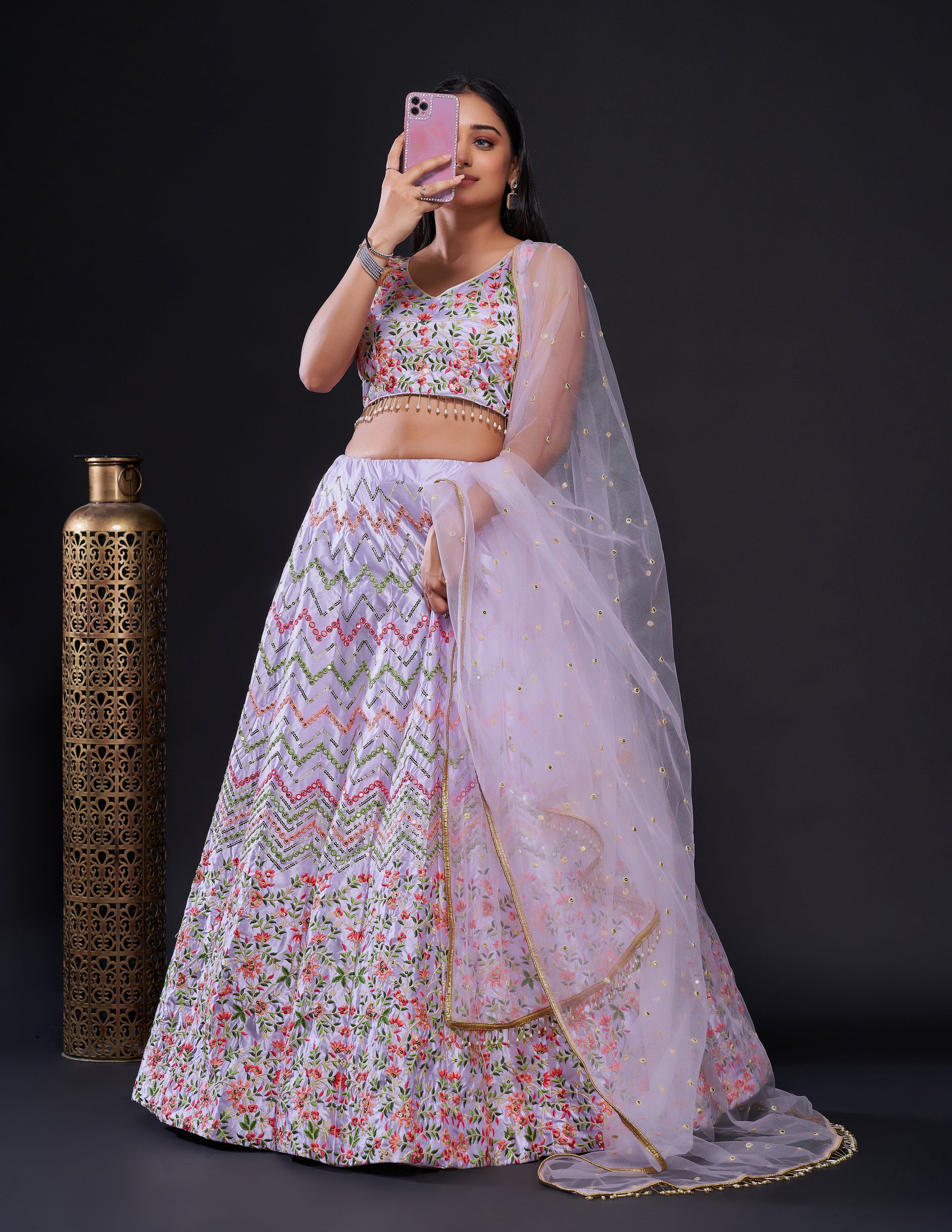 Beautiful Lehenga set to twirl around & look Preety